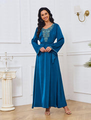 Women's Dress Abaya Kaftan Dress Dubai Islamic Arabic Arabian Muslim Ramadan Adults' Dress